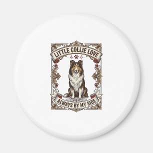 Aimant Chemise pour amateur de chien Collie avec citation