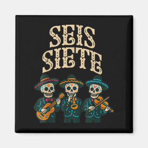 Aimant Chemise Seis Siete Drôle 67 Mème Mexicain Los Muer