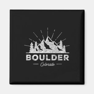 Aimant Chemise T Boulder Colorado Co Vintage Randonnée Ré