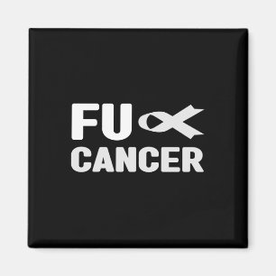 Aimant Chemise T Cancer Fu - Ruban Blanc, Cancer Du Poumo