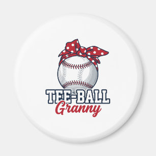 Aimant Chemise Vintage Bow de Baseball Mamie Tee Ball_1