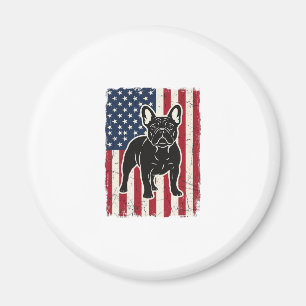 Aimant Chemise vintage drapeau patriotique Bouledogue fra