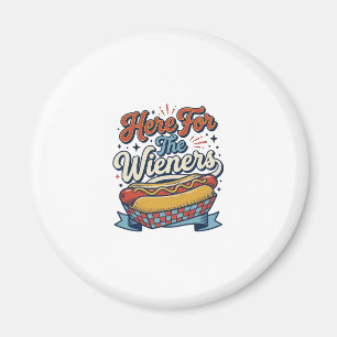 Aimant Chemise vintage hot dog Here For The Wieners_1