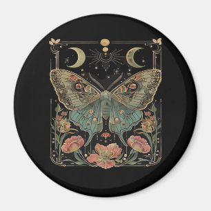 Aimant Chemise Whimsigoth Moth, T-shirt papillon botaniqu