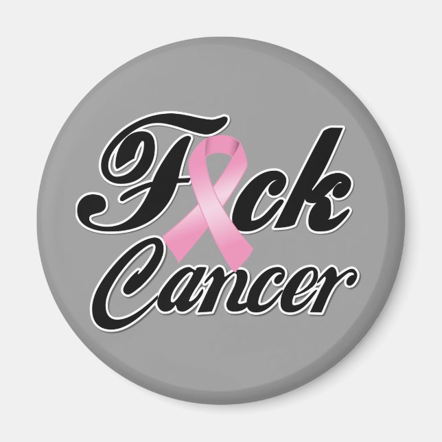 Aimant Chemises contre le cancer du sein F*CK (Devant)