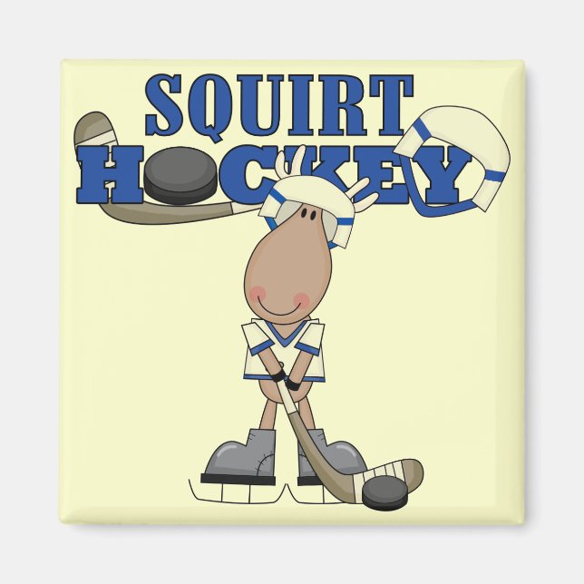 Aimant Chemises et cadeaux de hockey Moose Squirt (Devant)