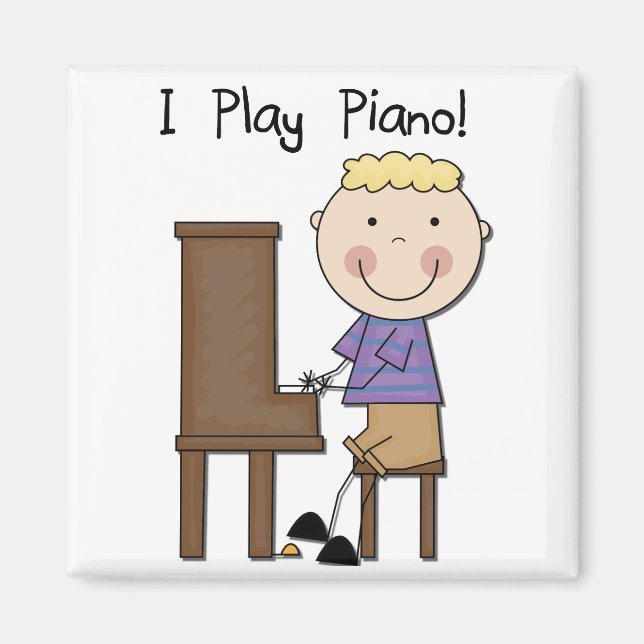 Aimant Chemises et cadeaux de Piano Player (Devant)