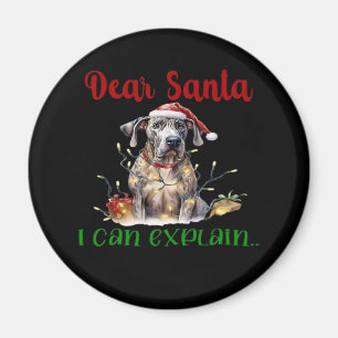 Aimant Cher Père Noël, Je Peux Expliquer La Grande Dane E