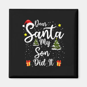 Aimant Cher Père Noël Mon Fils L'A Fait Drôle Costume De