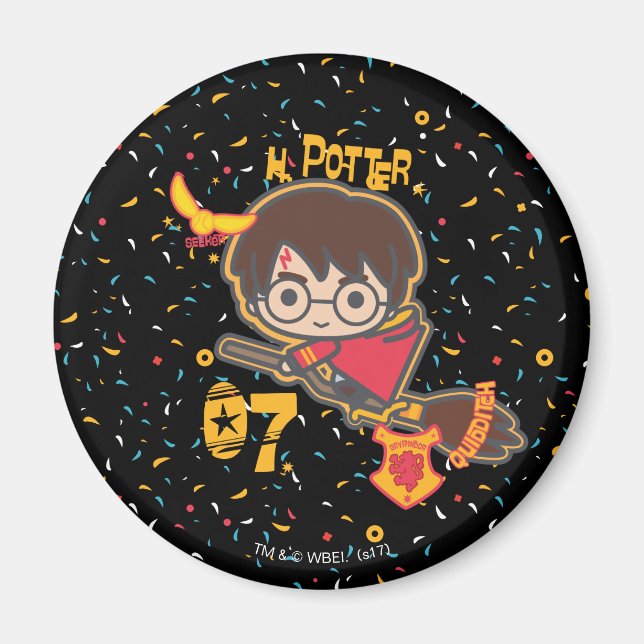 Aimant Chercheur de Quidditch Cartoon Harry Potter (Devant)