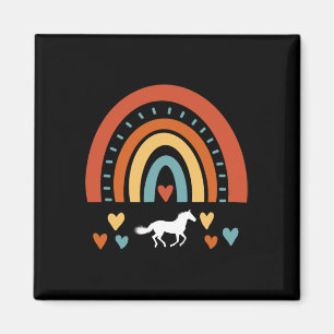 Aimant Cheval Arc-En-Ciel Pour Filles Équitation Cheval D