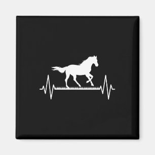 Aimant Cheval Cute Lover Horseback équitation Hearbeat Ho