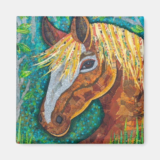 Aimant Cheval de châtaignes (Devant)