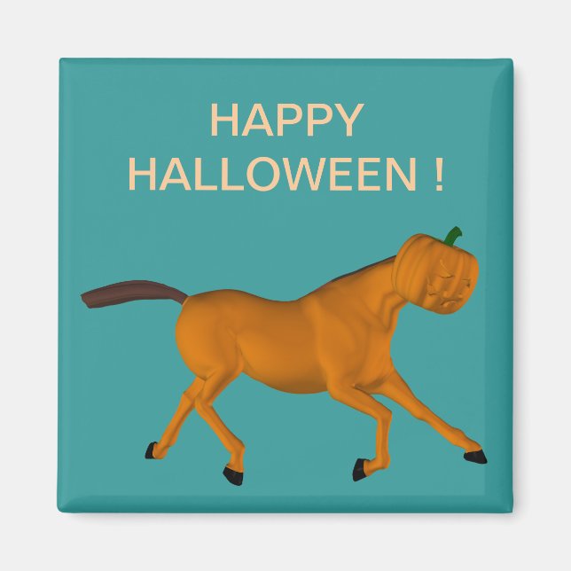 Aimant Cheval d'Halloween (Devant)