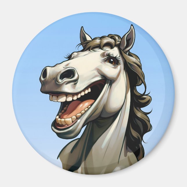 Aimant cheval drôle (Devant)