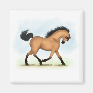 Aimant Cheval équestre en peau de boule