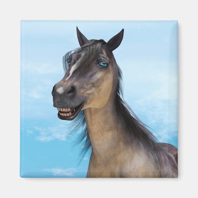 Aimant Cheval souriant (Devant)