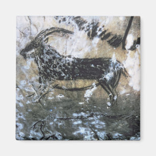 Aimant Chèvre ou chamois, peinture de roche dans la sall