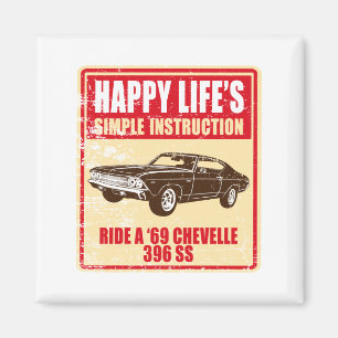 Aimant Chevrolet 1969 Chevelle 396 solides solubles
