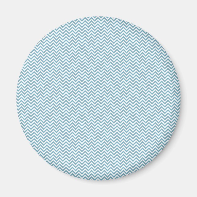 Aimant Chevron bleu avec Monogramme (Devant)
