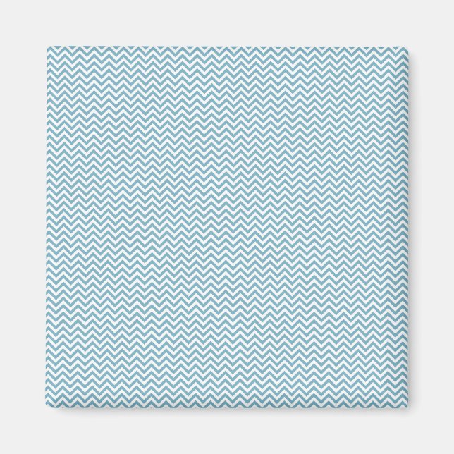 Aimant Chevron bleu avec Monogramme (Devant)
