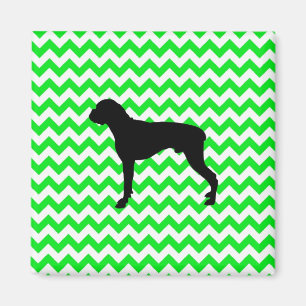Aimant Chevron vert irlandais avec silhouette de boîte