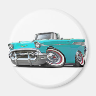 Aimant Chevy Belair Turquoise Convertible 1957