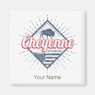 Aimant Cheyenne City Wyoming États-Unis Vintage USA