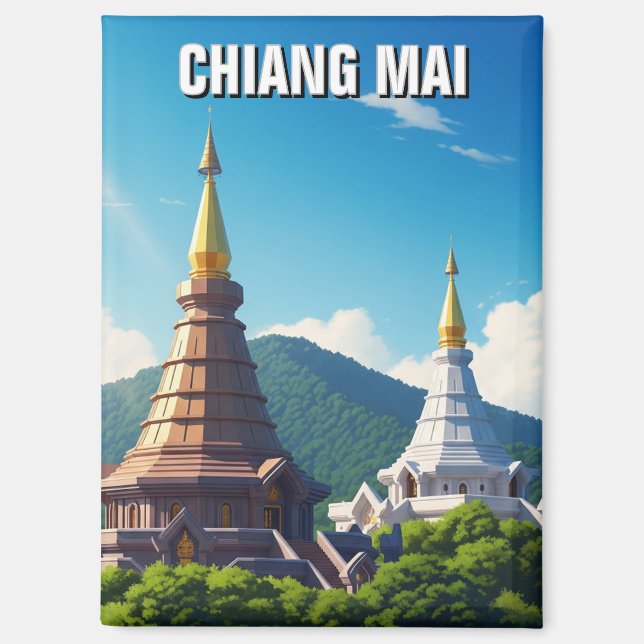 Aimant Chiang Mai Doi Inthanon Thaïlande (Recto)