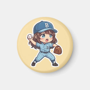 Aimant Chibi Baseball Édition 2026 - Enjambée du lanceur