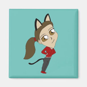 Aimant chibi catgirl