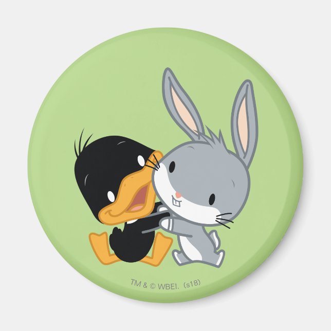 Aimant Chibi DAFFY DUCK™ & BUGS BUNNY™ (Devant)