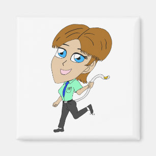 Aimant chibi fille avec une queue