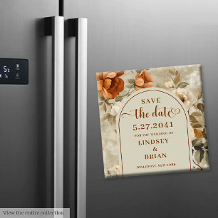 Aimant Chic Bohème Terracotta Beige Sage Floral Sauvegard