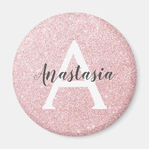 Aimant Chic et tendance Rose Parties scintillant or étinc