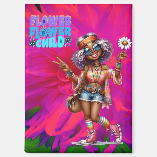 Aimant Chic Hippie-Me Coloré (Recto)