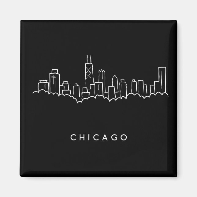 Aimant Chicago Skyline (Devant)