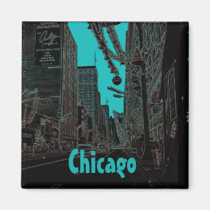 Aimant Chicago State Street @ Noël 1967 Edge lumineux