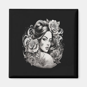Aimant Chicano Chicana La Raza Barrio Tatouage Art Décès 