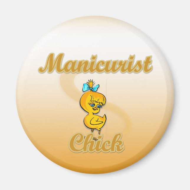 Aimant Chick manicuriste (Devant)
