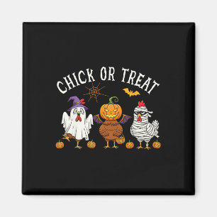Aimant Chick Or Treat Drôle de costume de poulet d'Hallow