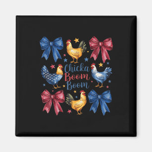 Aimant Chicka Boom Boom Drôle Amusant Drapeau Américain P