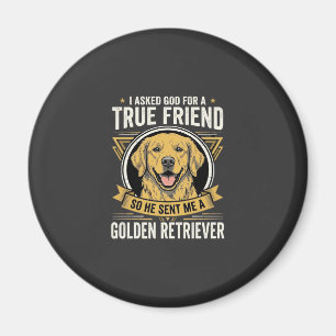 Aimant Chien Ami Véritable Golden Retriever
