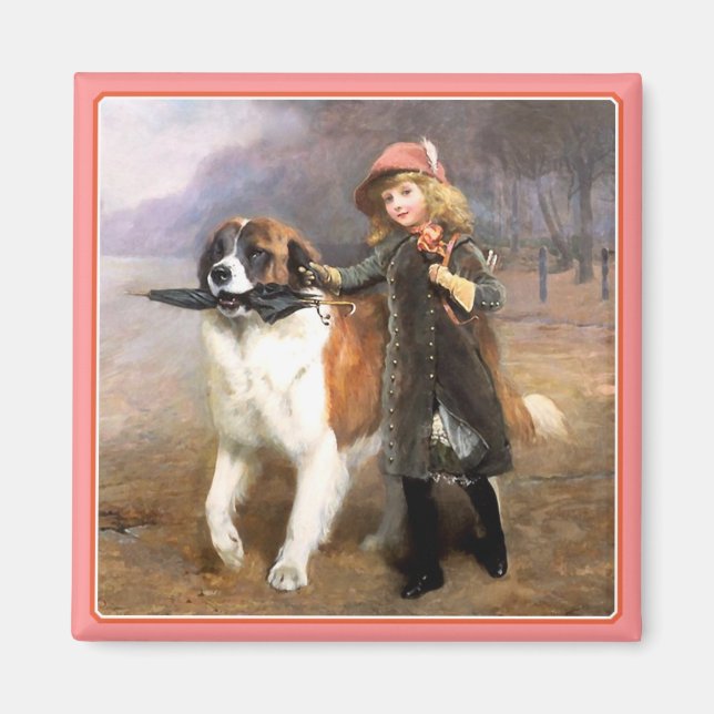 Aimant Chien Art : Pars à l'école (Devant)