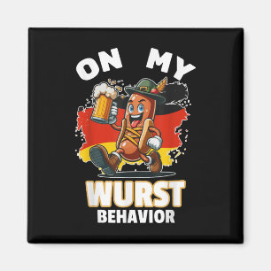 Aimant Chien Chaud Sur Mon Comportement Wurst Drôle Homme