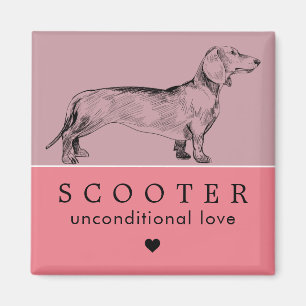 Aimant Chien Chien Chien Nom Personnalisé