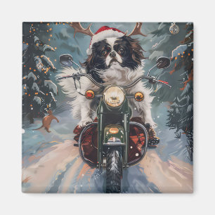 Aimant Chien Chin japonais équitation moto Noël