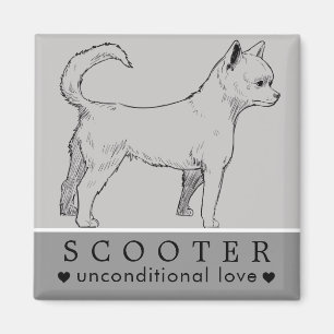 Aimant Chien Chiot Animal Compagnon Nom Personnalisé