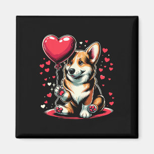 Aimant Chien Corgi Saint-Valentin Propriétaire de chien C