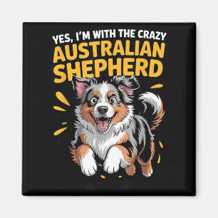 Aimant Chien de compagnie drôle avec le berger Australien